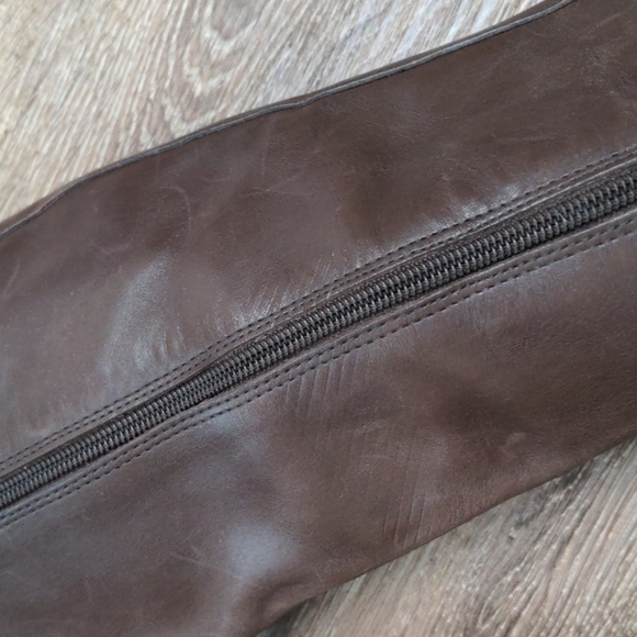 Lauren by Ralph Lauren Brown Margarite Almond Toe Mid-Calf Boots Zip Up Buckle - Picture 11 of 16